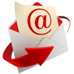 Email Red with Arrow Graphic