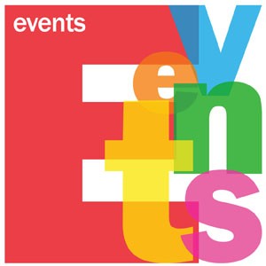 Colorful word image spelling EVENTS