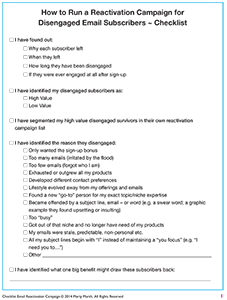 Reactivation Checklist
